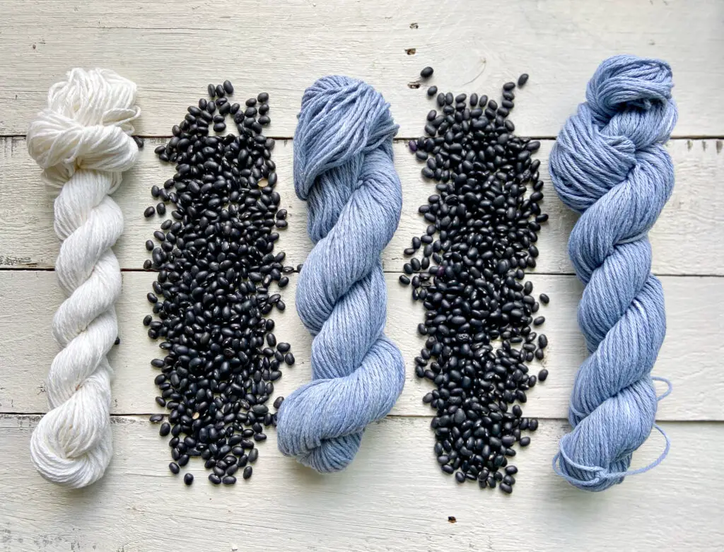 How to Dye Yarn with Black Beans