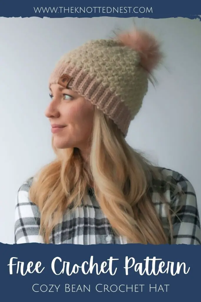 Cozy Bean Crochet Hat - Free Crochet Pattern | The Knotted Nest