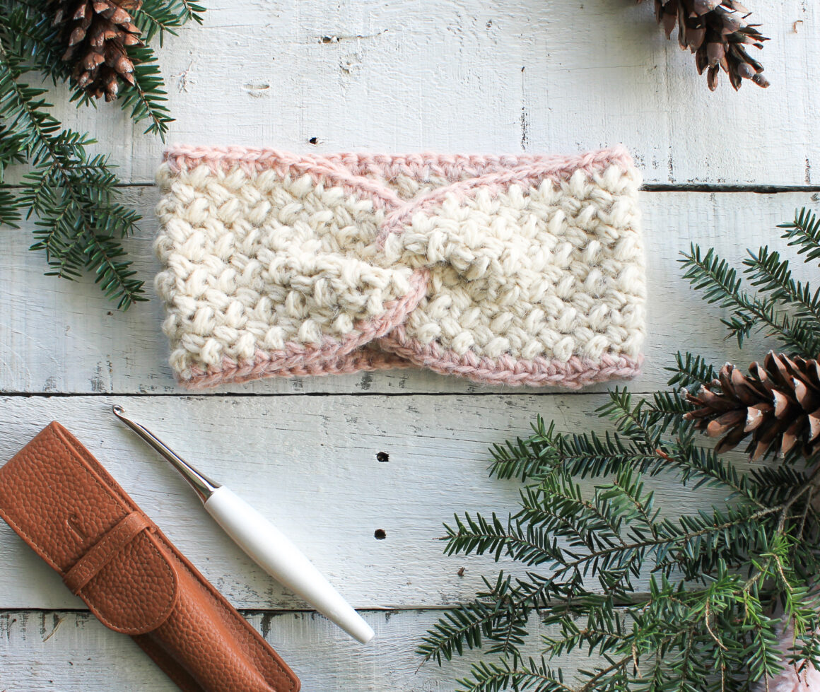 Crochet twisted ear warmer free pattern