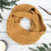 Mustard Puff Crochet Infinity Scarf Free Pattern