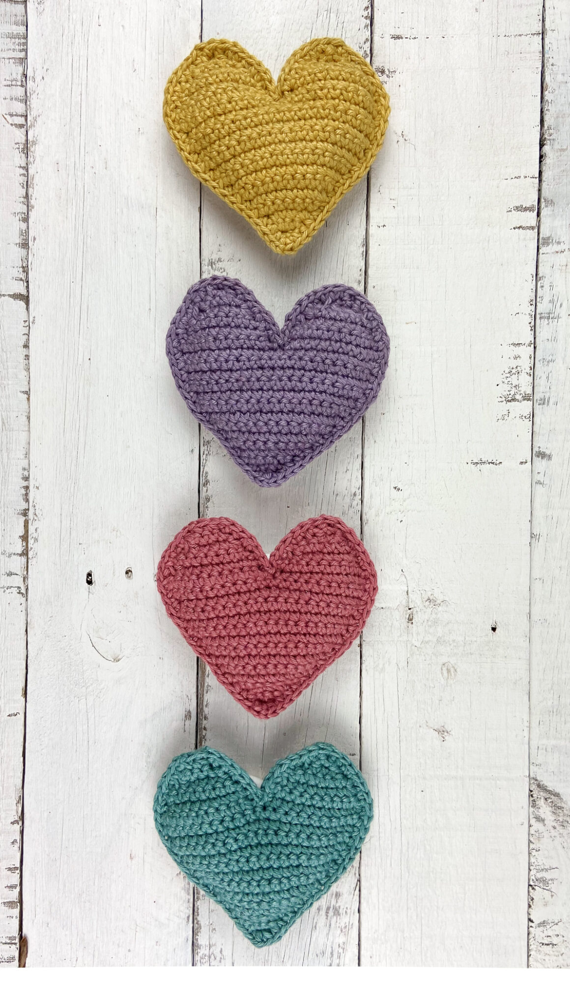 Valentine Hearts Crochet Garland - Free Pattern | The Knotted Nest