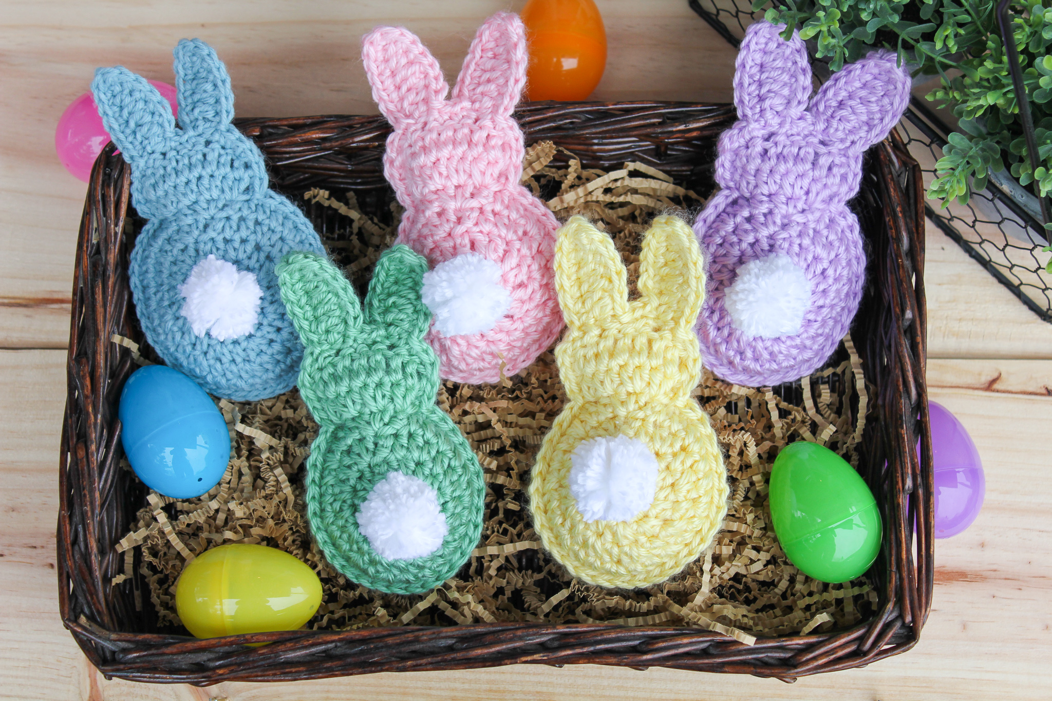 Crochet Easter Bunny Garland | Free Pattern - The Knotted Nest