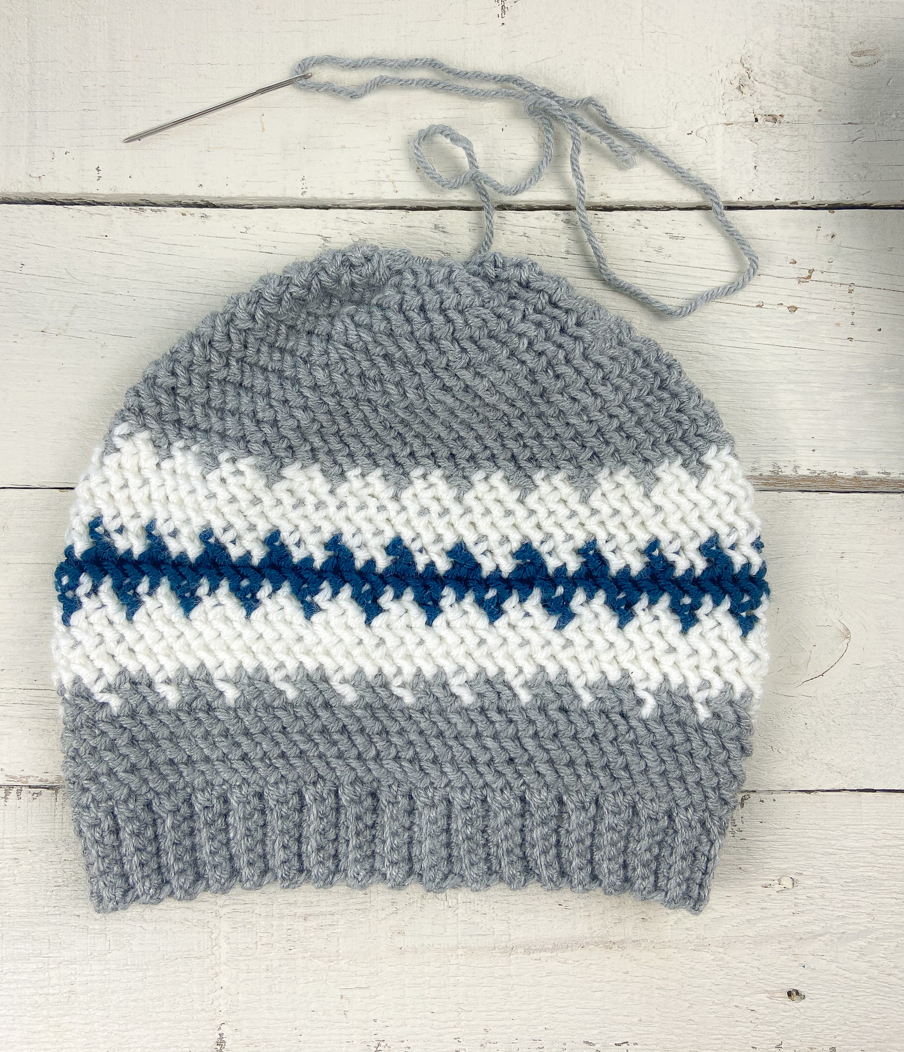 The Buddy Beanie: A Free Crochet Hat Pattern for Boys - The Knotted Nest