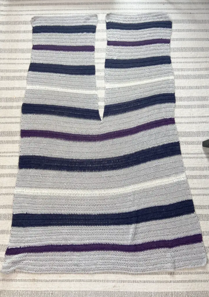 Double crochet poncho base.