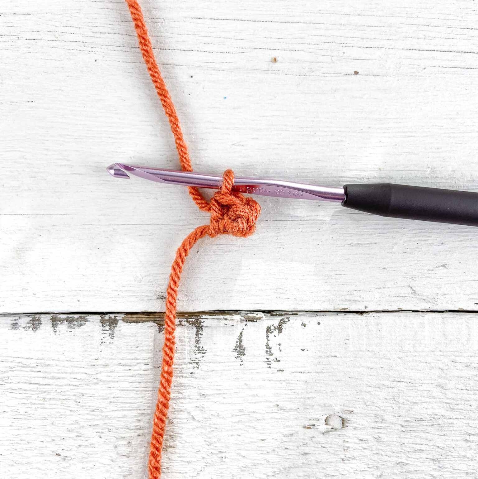 Row 1: Sc in 2nd ch and in next