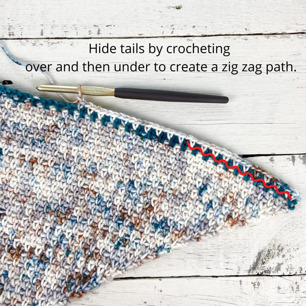 zig zag path for hiding color change tails