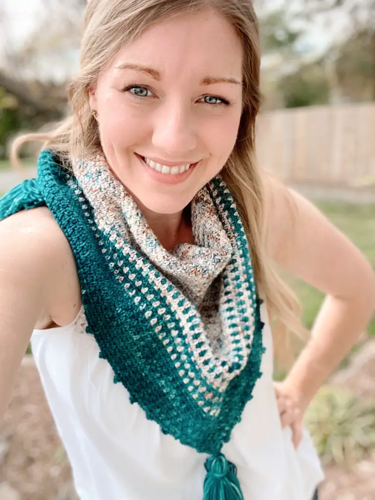 Brooklyn Crochet Triangle Scarf Free Pattern
