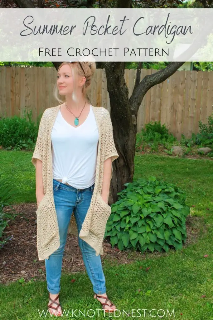 Magnolia Summer Cardigan Crochet Pattern - Free - The Knotted Nest