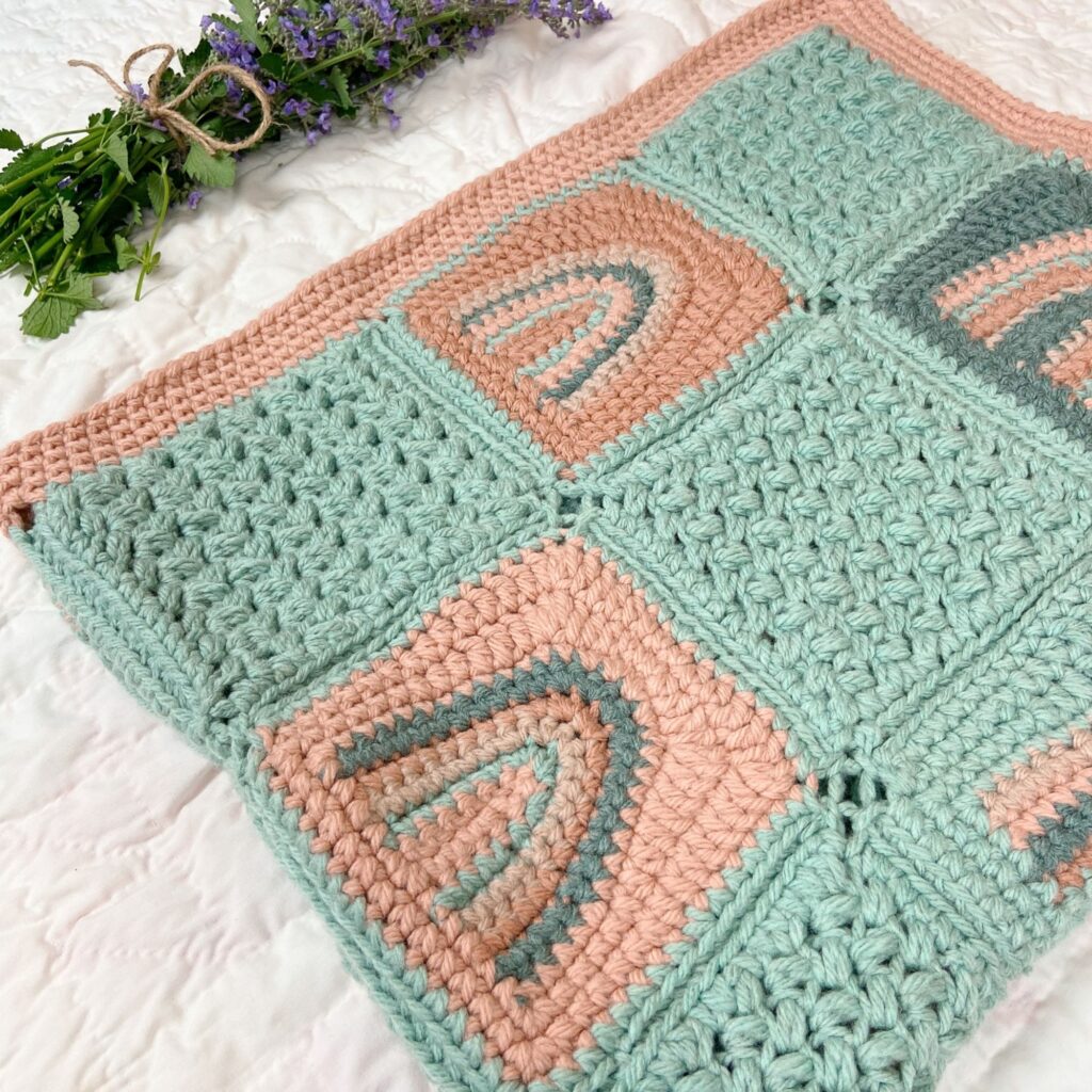 Rainbow Squares Baby Blaket