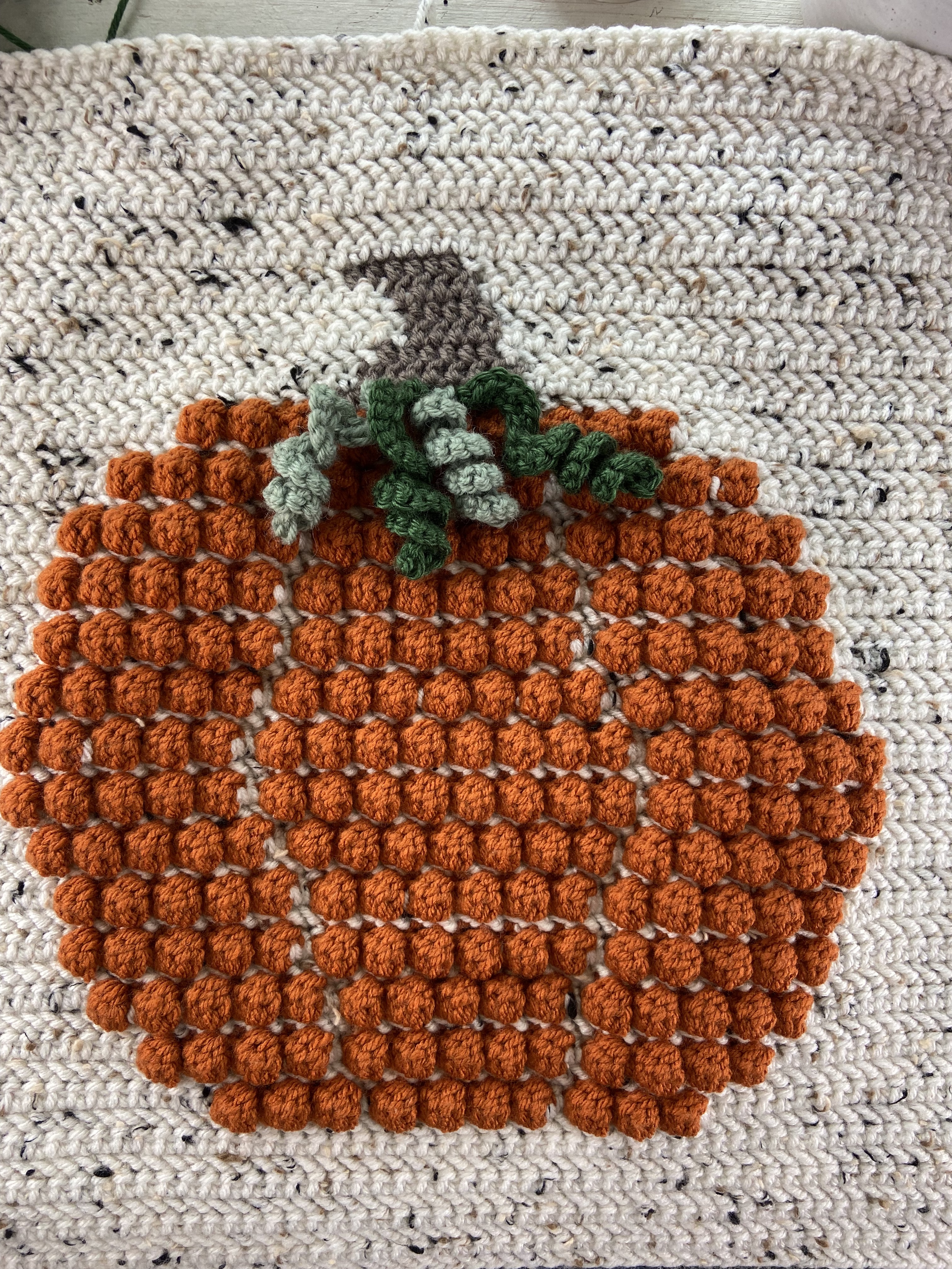 Crochet Pumpkin Pillow