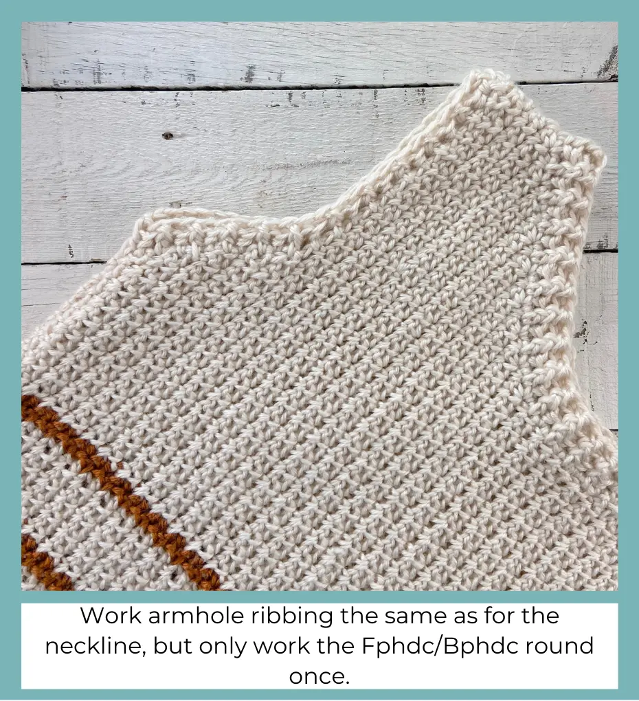 armhole edging
