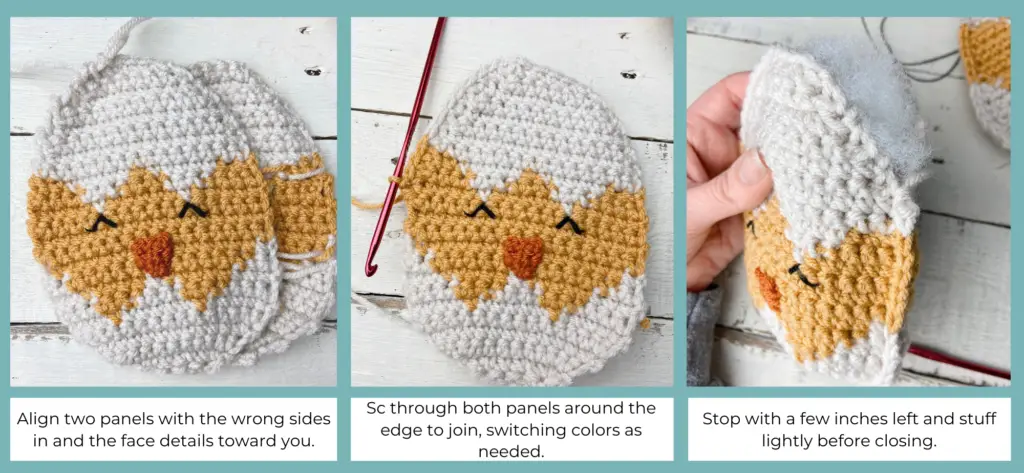 Steps for joining the Chick panels