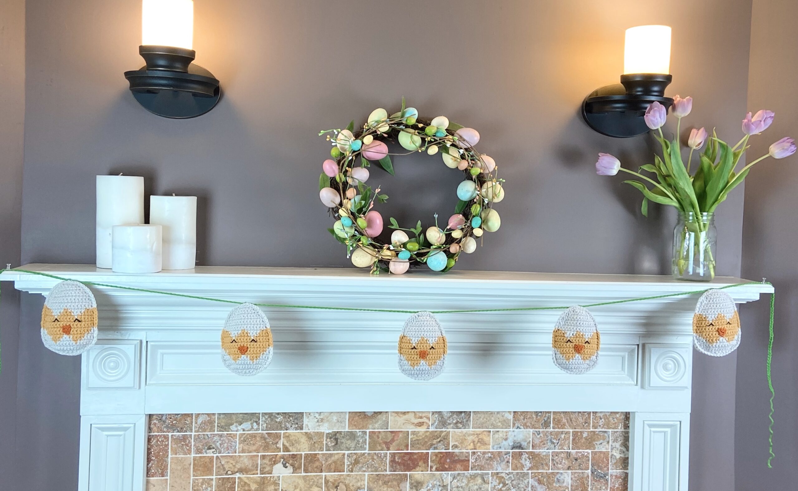 Easy Easter Crochet Chick Garland Free Pattern The Knotted Nest