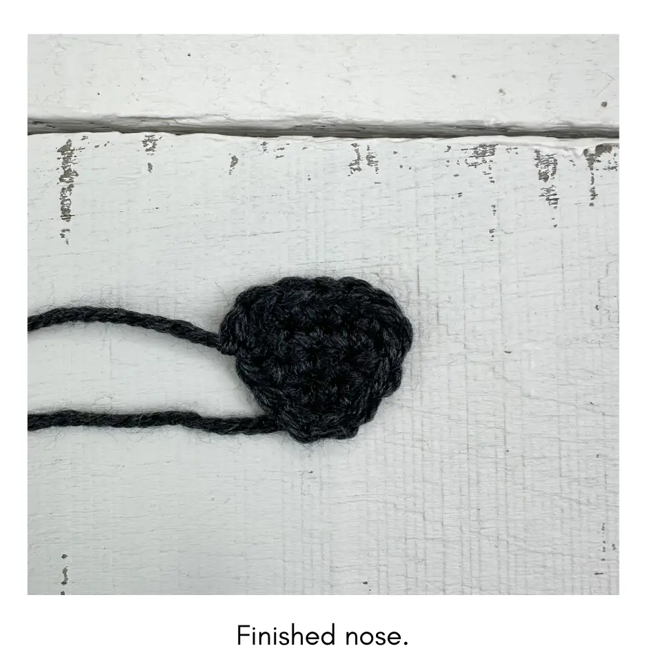 crochet fox nose
