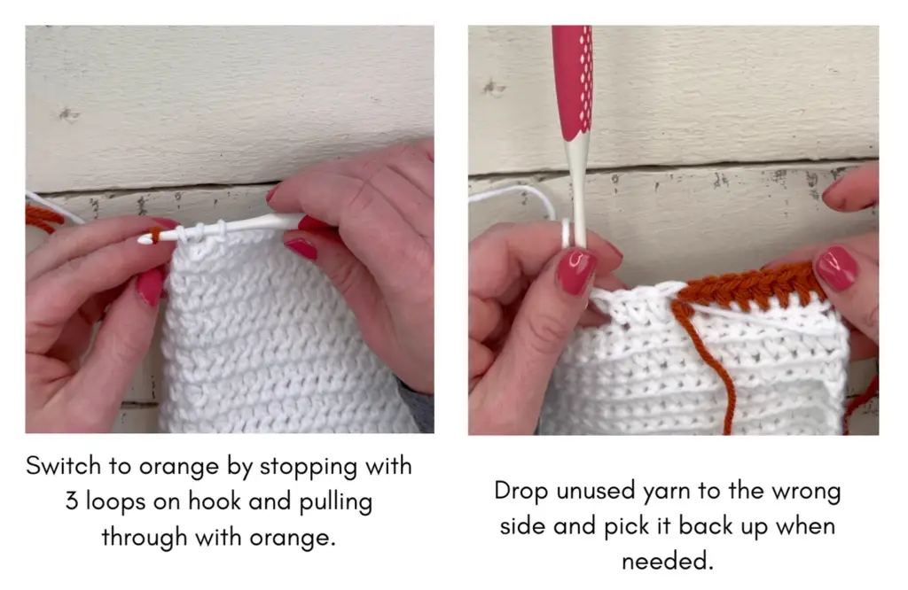 changing colors in crochet