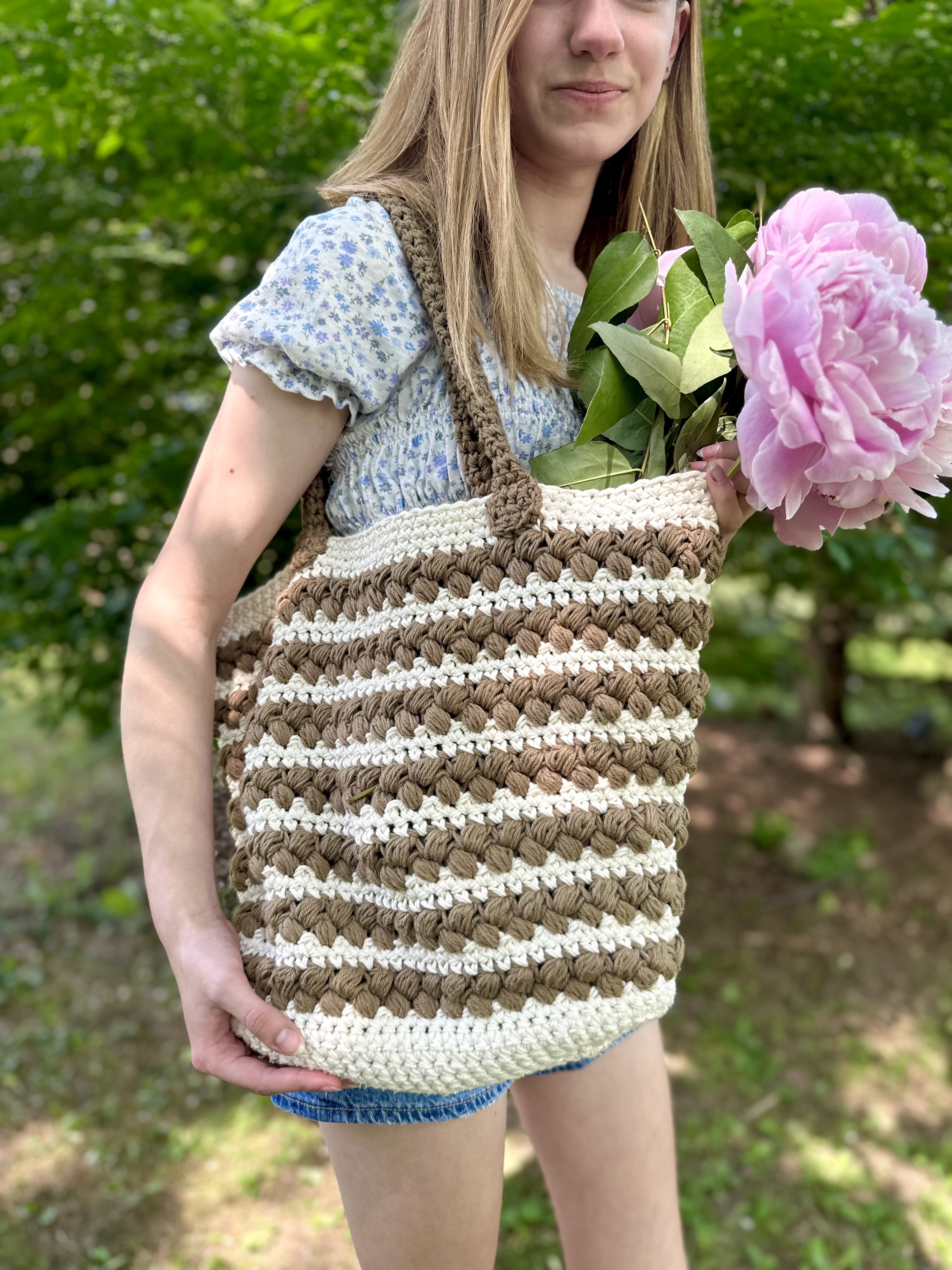 braided summer tote bag free crochet pattern