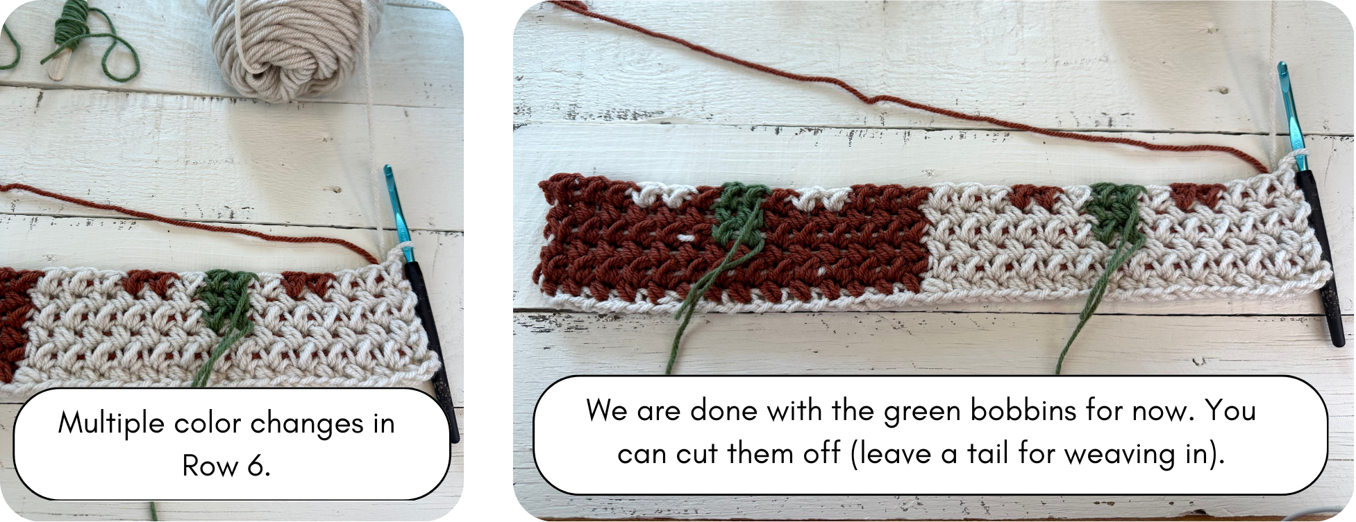 crocheting the pumpkin