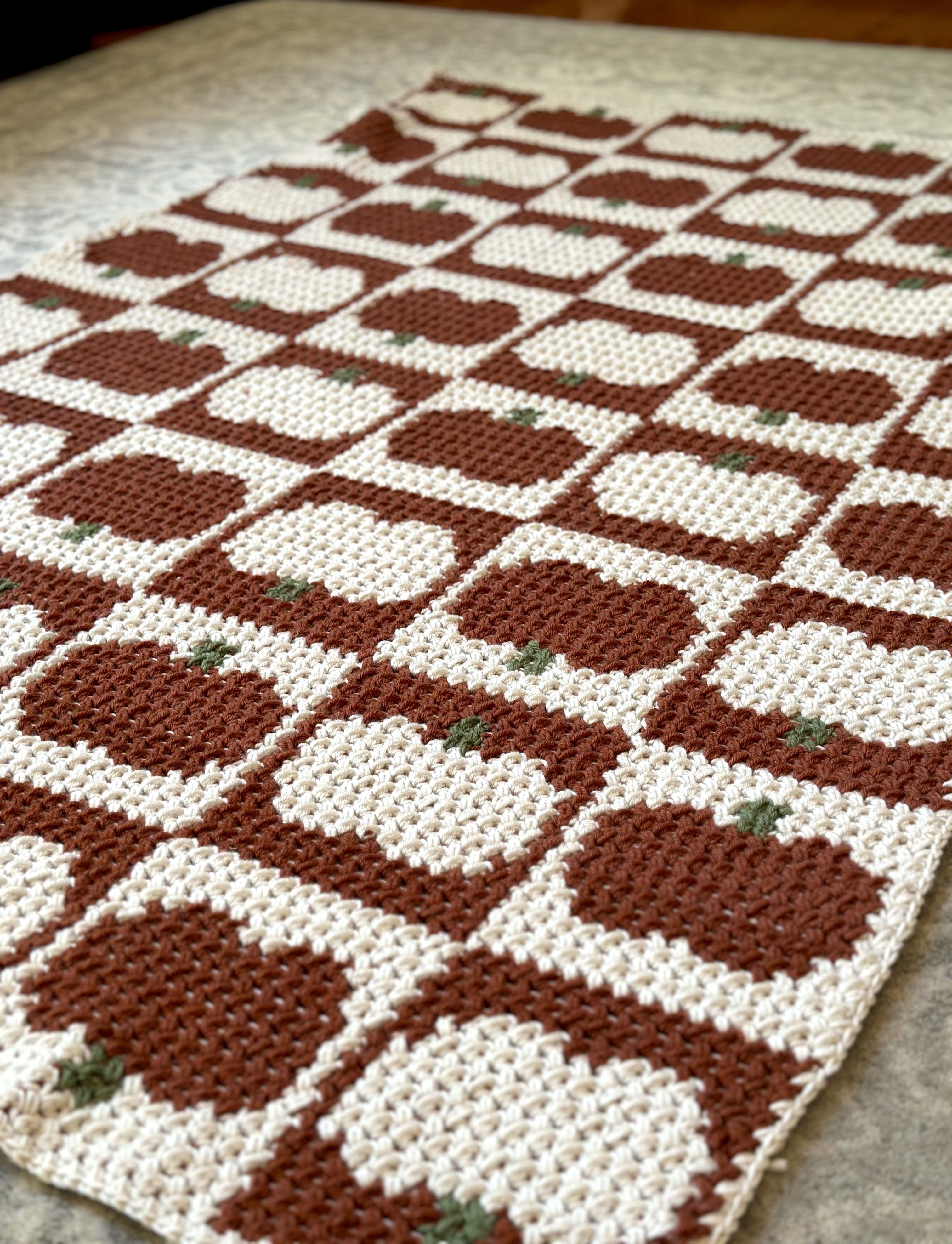 crochet fall throw blanket