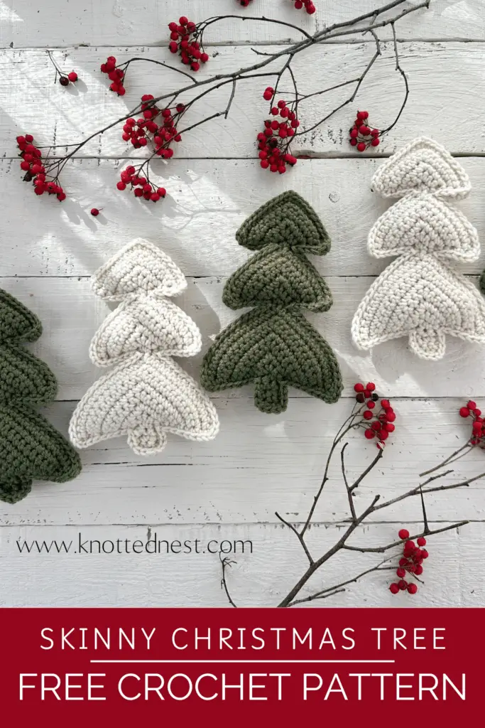 Crochet skinny christmas tree free crochet pattern