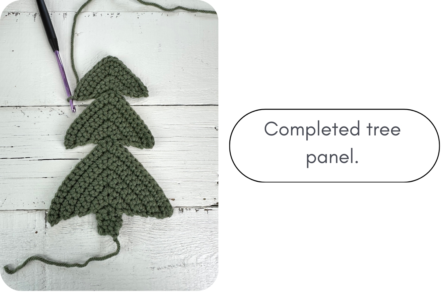 completed christmas tree panel